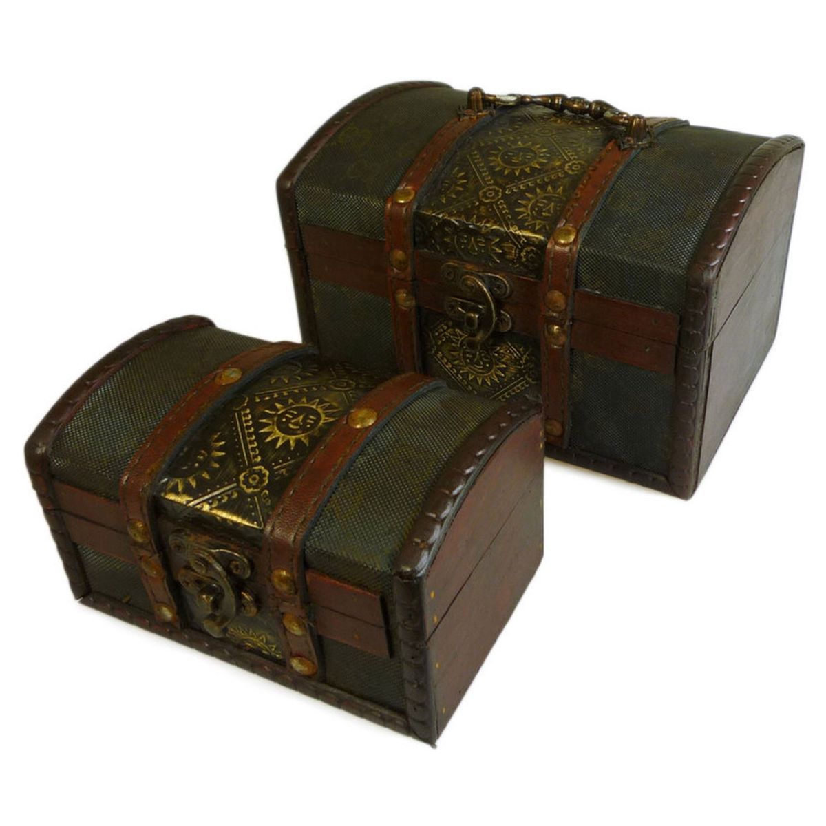 Colonial Boxes – Metal Embossed, Set of 2