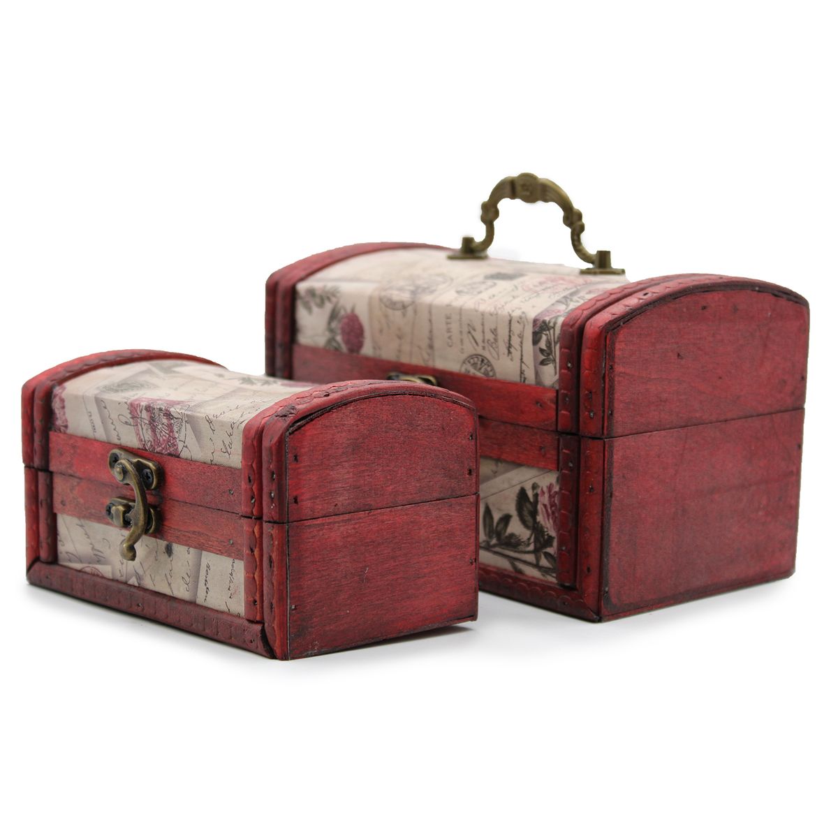 Colonial Boxes – Rose Design, Set of 2