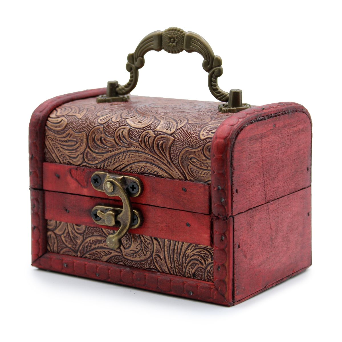 Colonial Style Box – Floral Embossed, Medium-Large