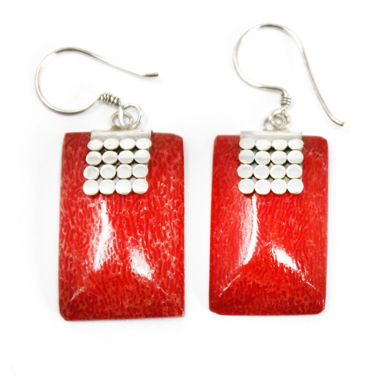 925 Silver Earrings – Square Mini Discs