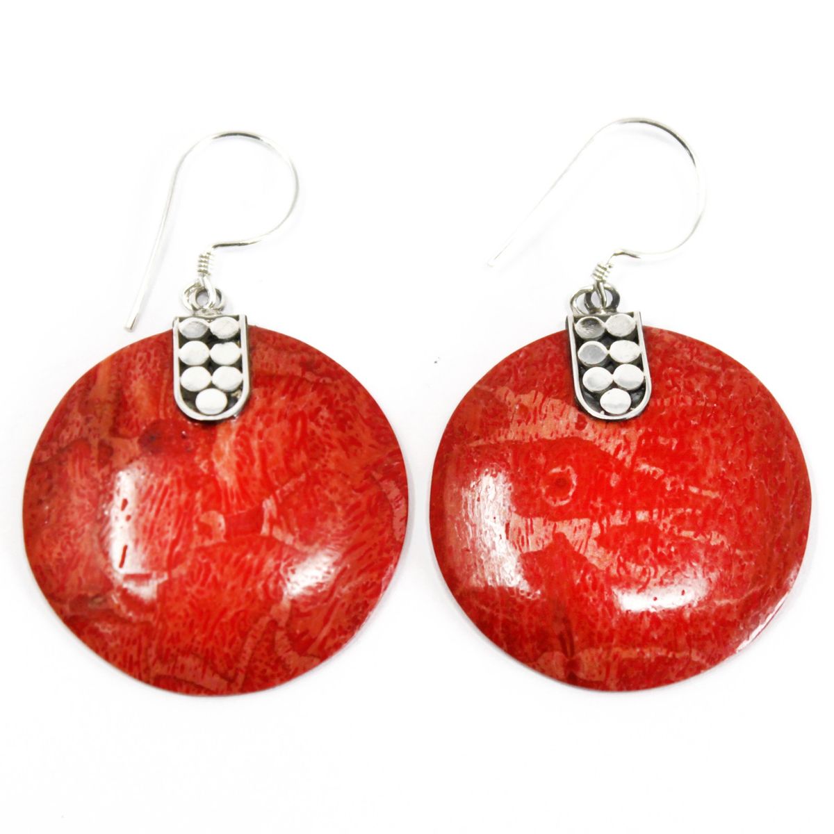 925 Silver Earrings – Disc Décor