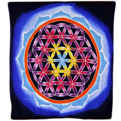 Flower of Life & Love Batik Wall Art – 107x103cm