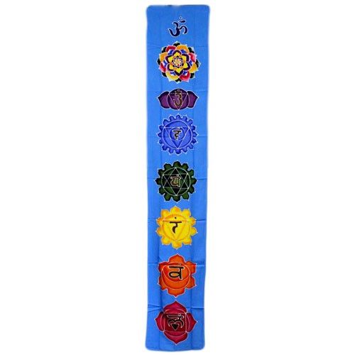 Chakra Drop Banner – Sky Blue, 183 x 35cm