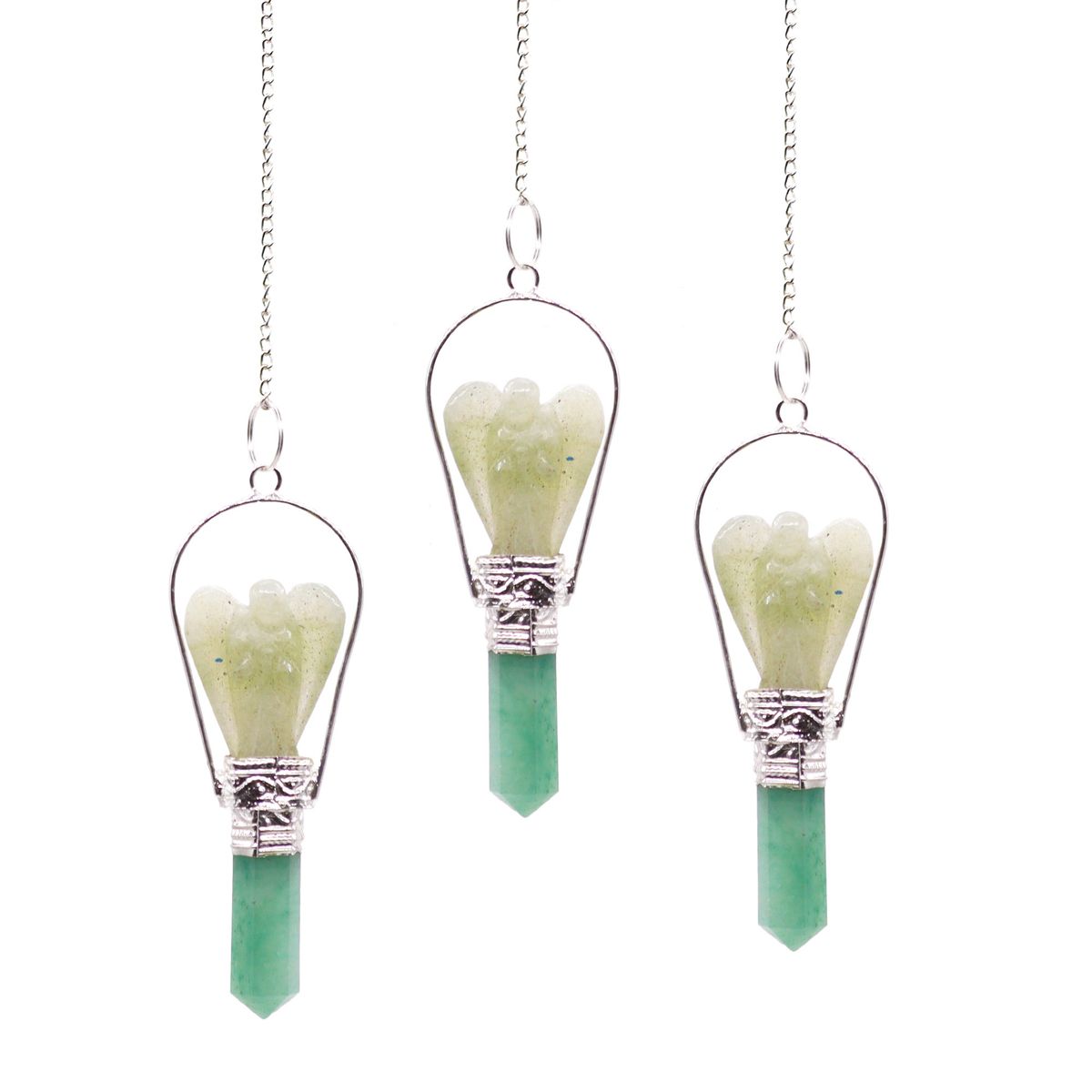 Angel Pendulum with Ring – Green Aventurine