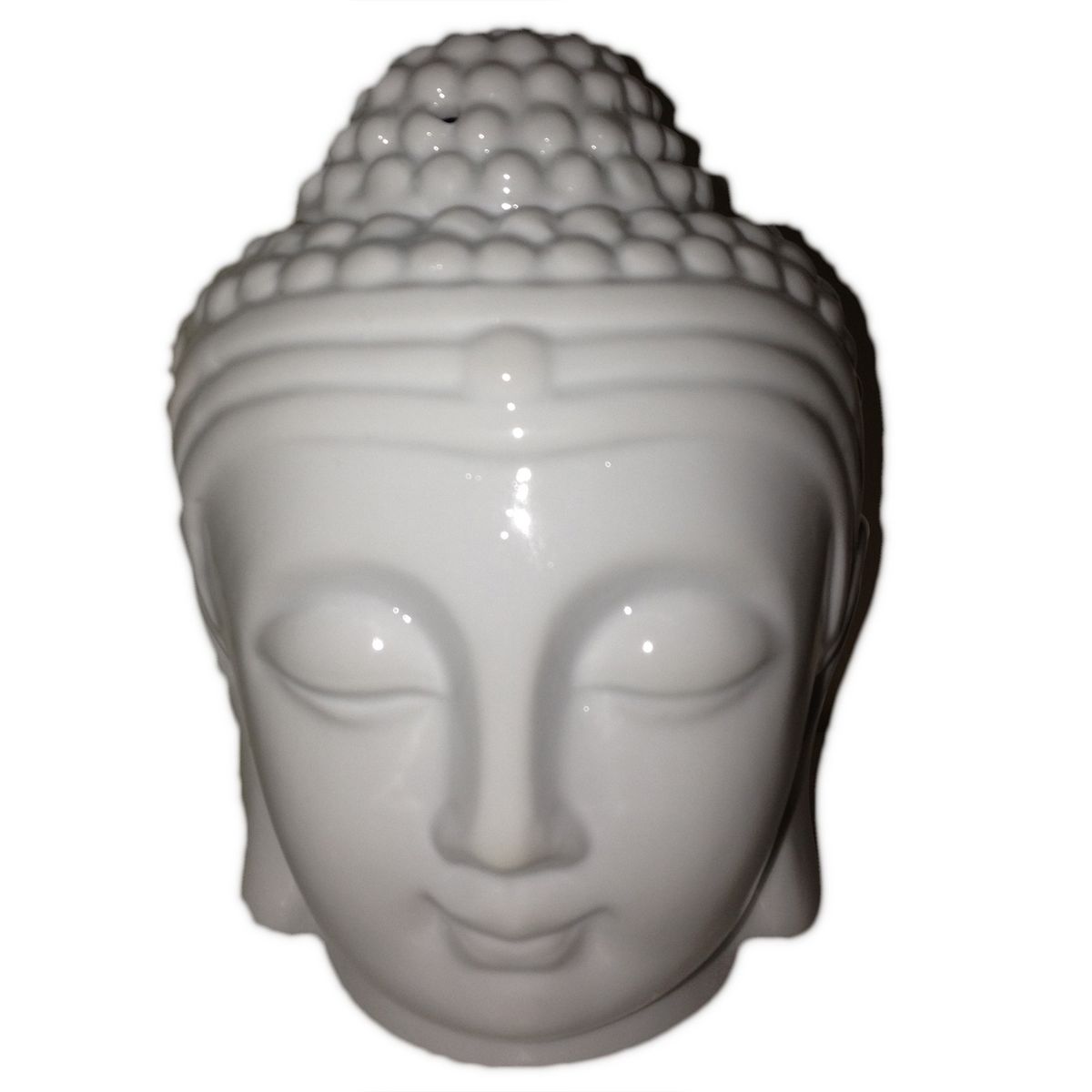 Buddha Head Oil Burner – White
