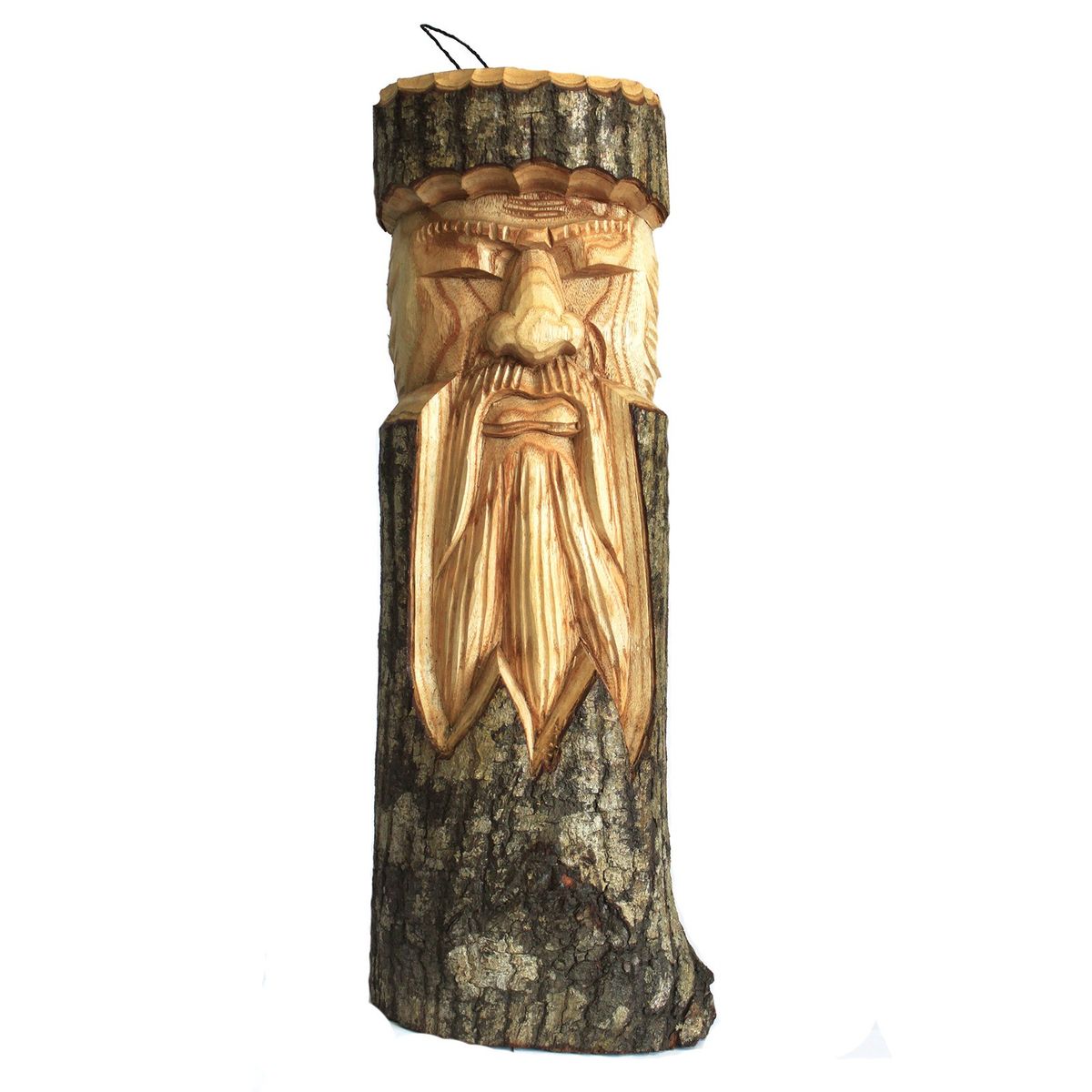 Old Man of the Woods Tree Trunk Carving – 50x13x6cm