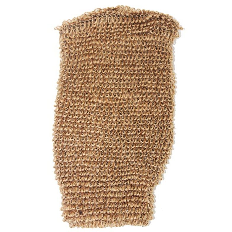 Snug Jute Bath Mitt – Brown