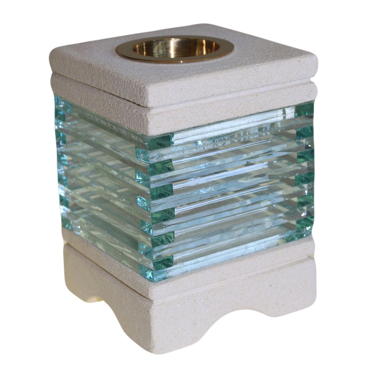 Stone Oil Burner – Square Glass Brick