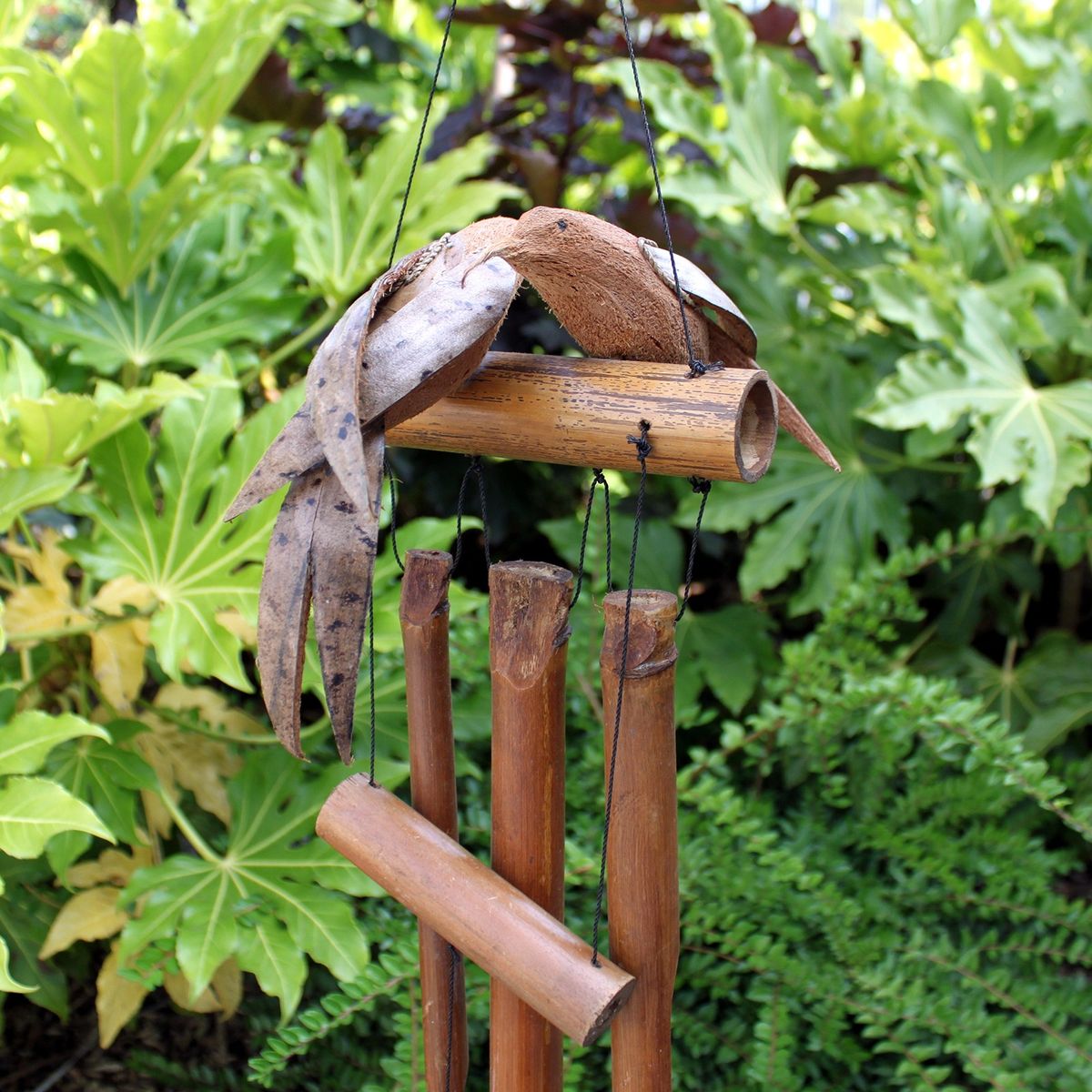 Coconut Twin Birds Wind Chime