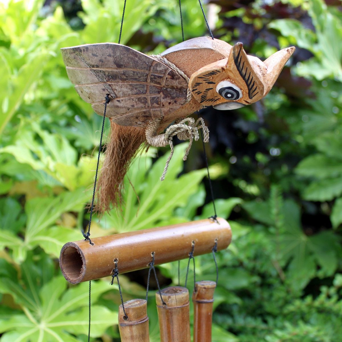 Coconut Owl Wind Chime