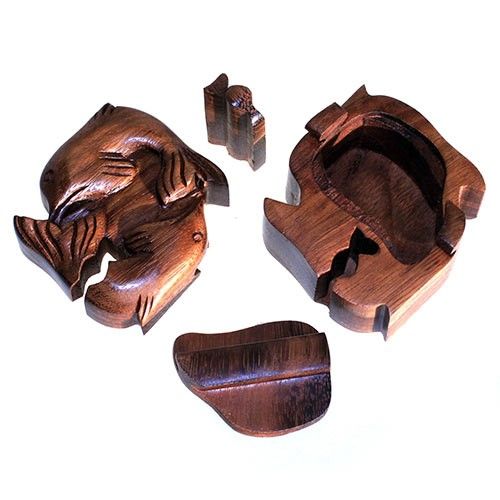 Bali Magic Box Wooden Puzzle Box – Dolphins