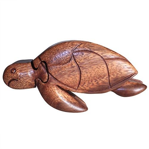 Bali Magic Box Wooden Puzzle Box – Sea Turtle