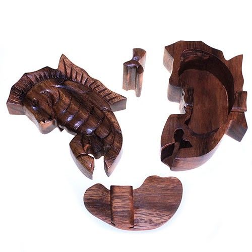 Bali Magic Box Wooden Puzzle Box – Seahorse