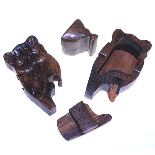 Bali Magic Box Wooden Puzzle Box – Owl