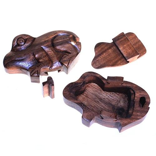 Bali Magic Box Wooden Puzzle Box – Frog