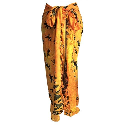 Bali Gecko Sarong – Yellow