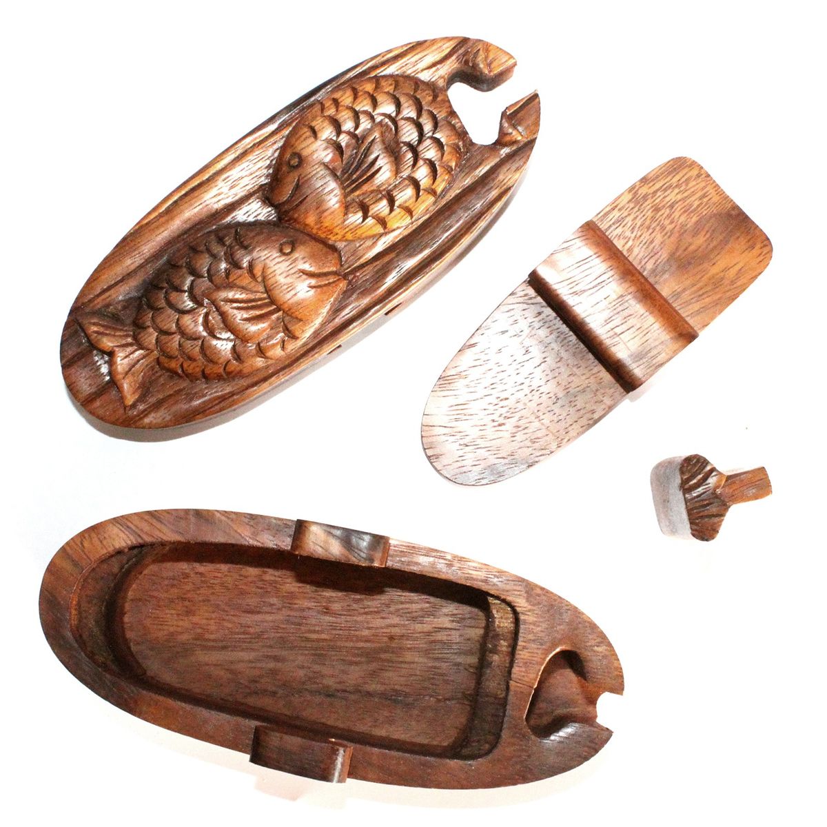 Bali Magic Box Wooden Puzzle Box – Twin Fish
