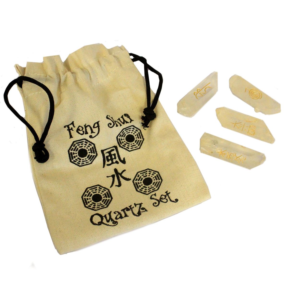 Feng Shui Natural Quartz Set of 4