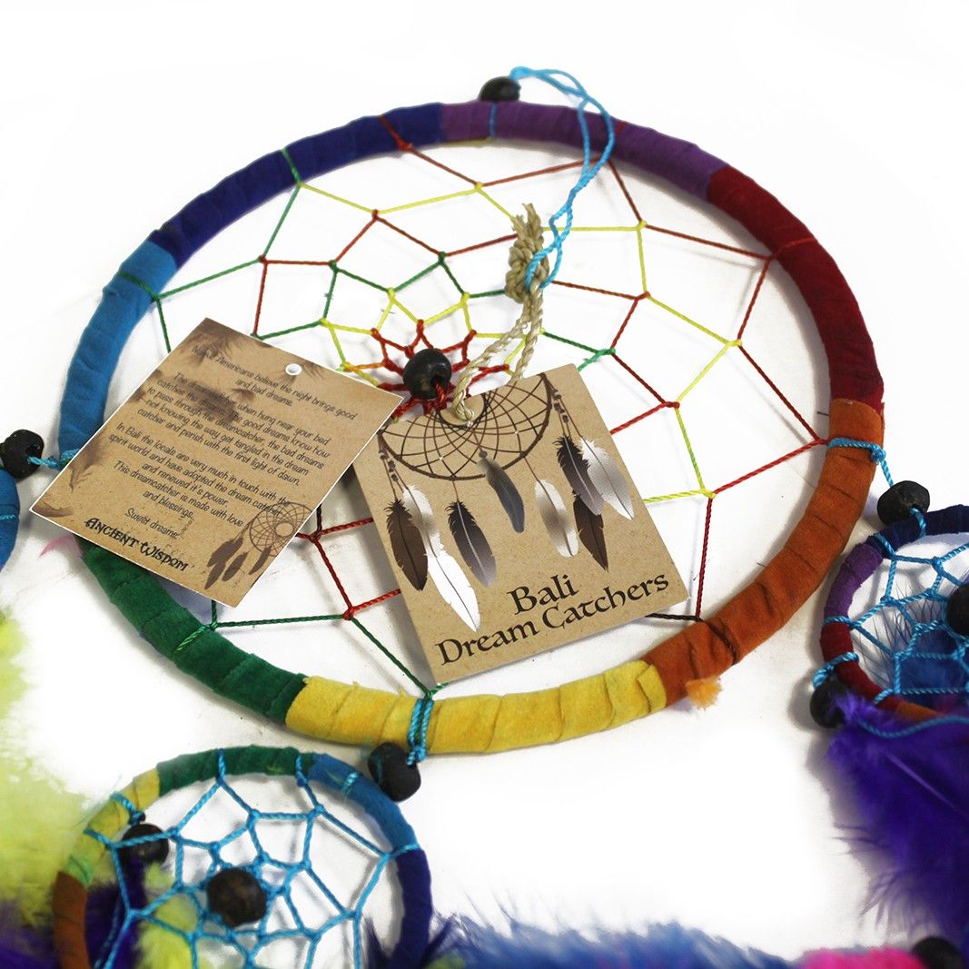 Bali Dreamcatcher – Small Heart, Black/White/Red