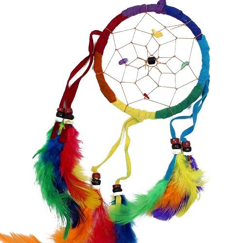 Bali Dreamcatcher – Medium Round, Rainbow