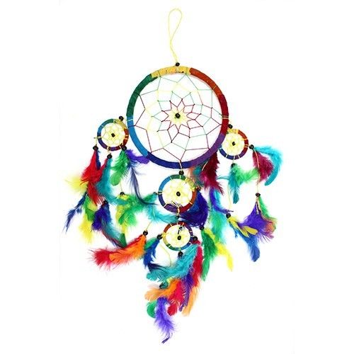 Bali Dreamcatcher – Large Round, Rainbow
