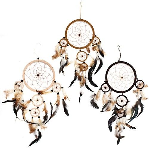 Bali Dreamcatcher – Large Round, Cream/Coffee/Chocolate