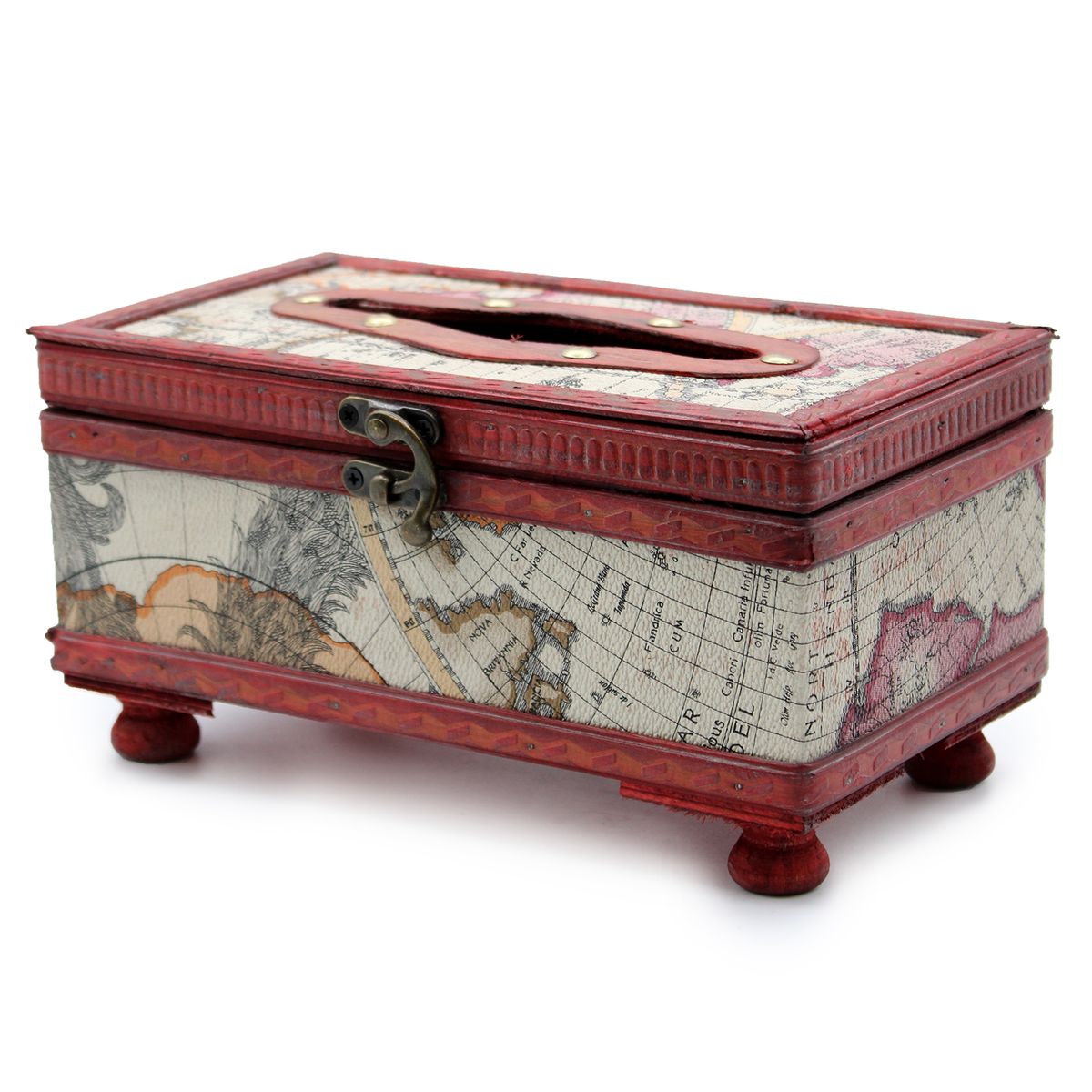 Tissue Box with Legs – Old Map