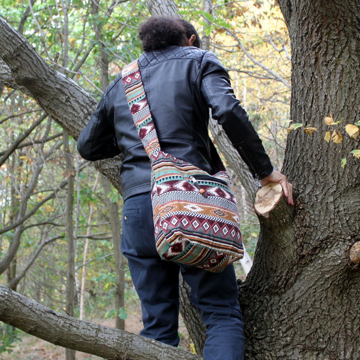 Jacquard Student Backpack – Chocolate