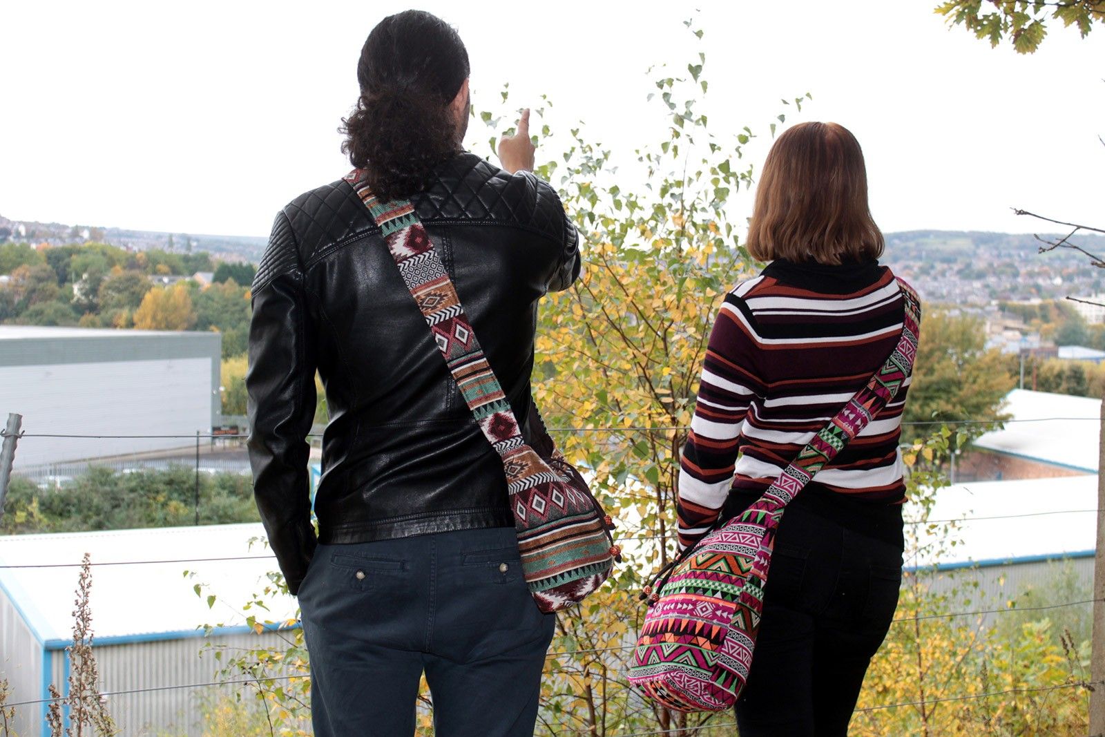 Jacquard Student Backpack – Pink