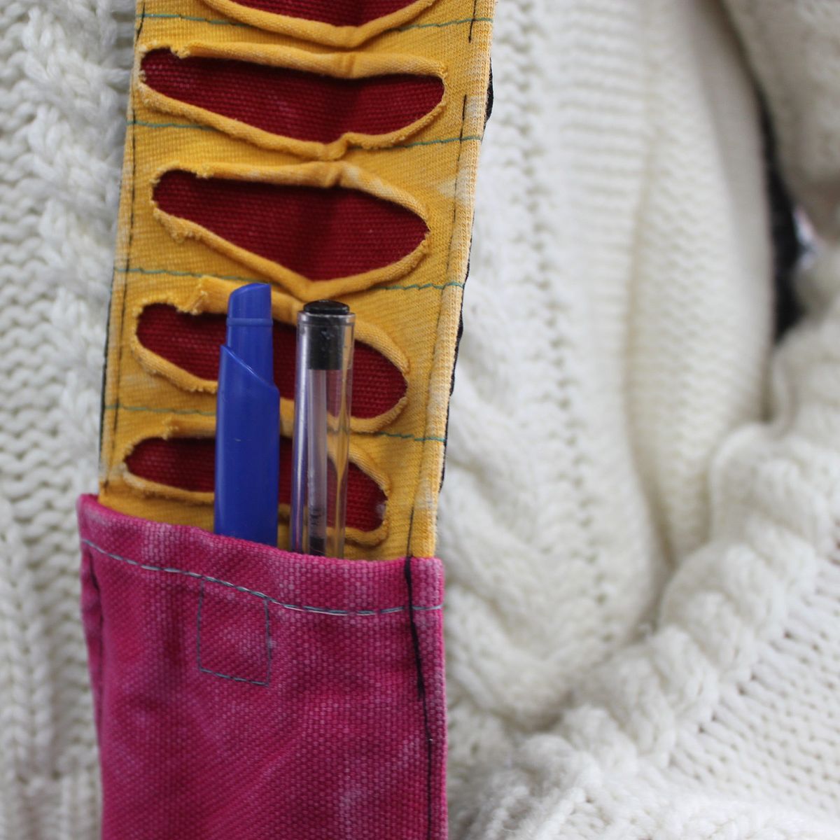 Ethnic Cotton Sling Bag – Purple Spiral