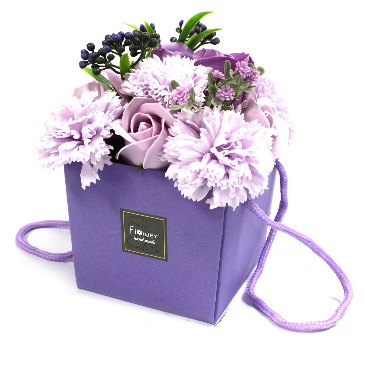 Soap Flower Bouquet – Lavender Rose & Carnation