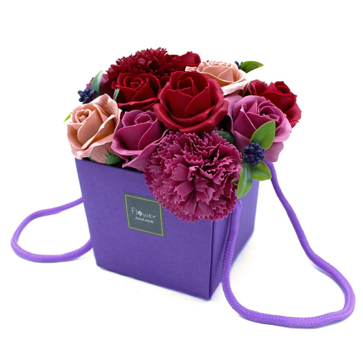 Soap Flower Bouquet – Purple Flower Garden