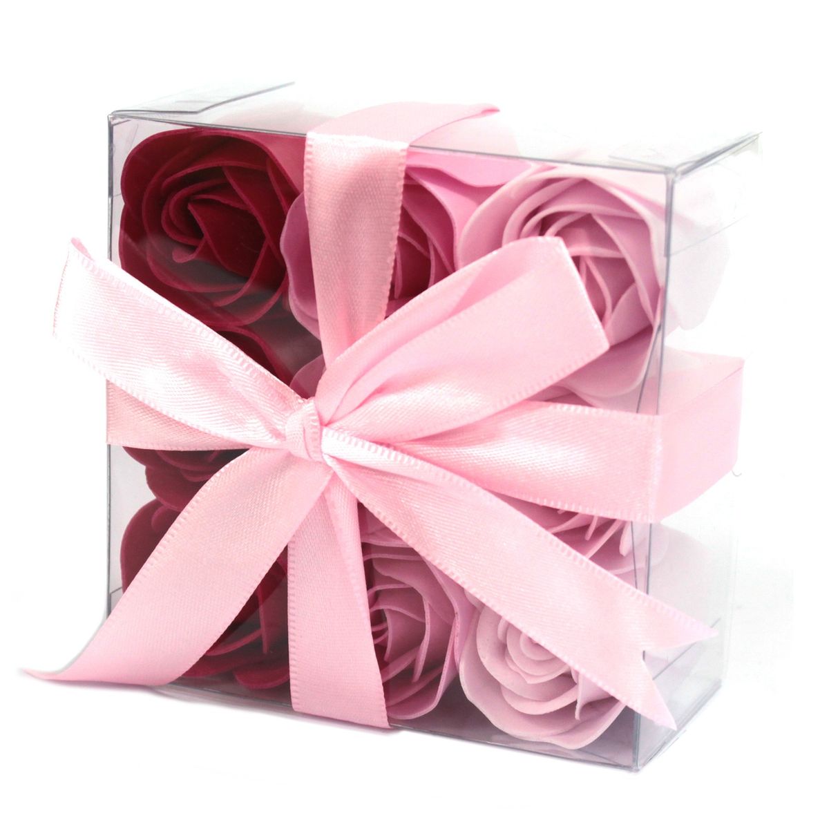 Soap Flowers – Pink Roses, Set of 9