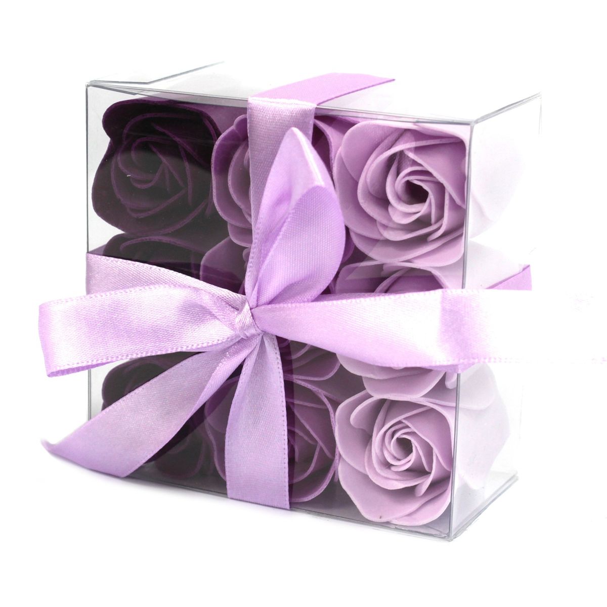 Soap Flowers – Lavender Roses, Set of 9