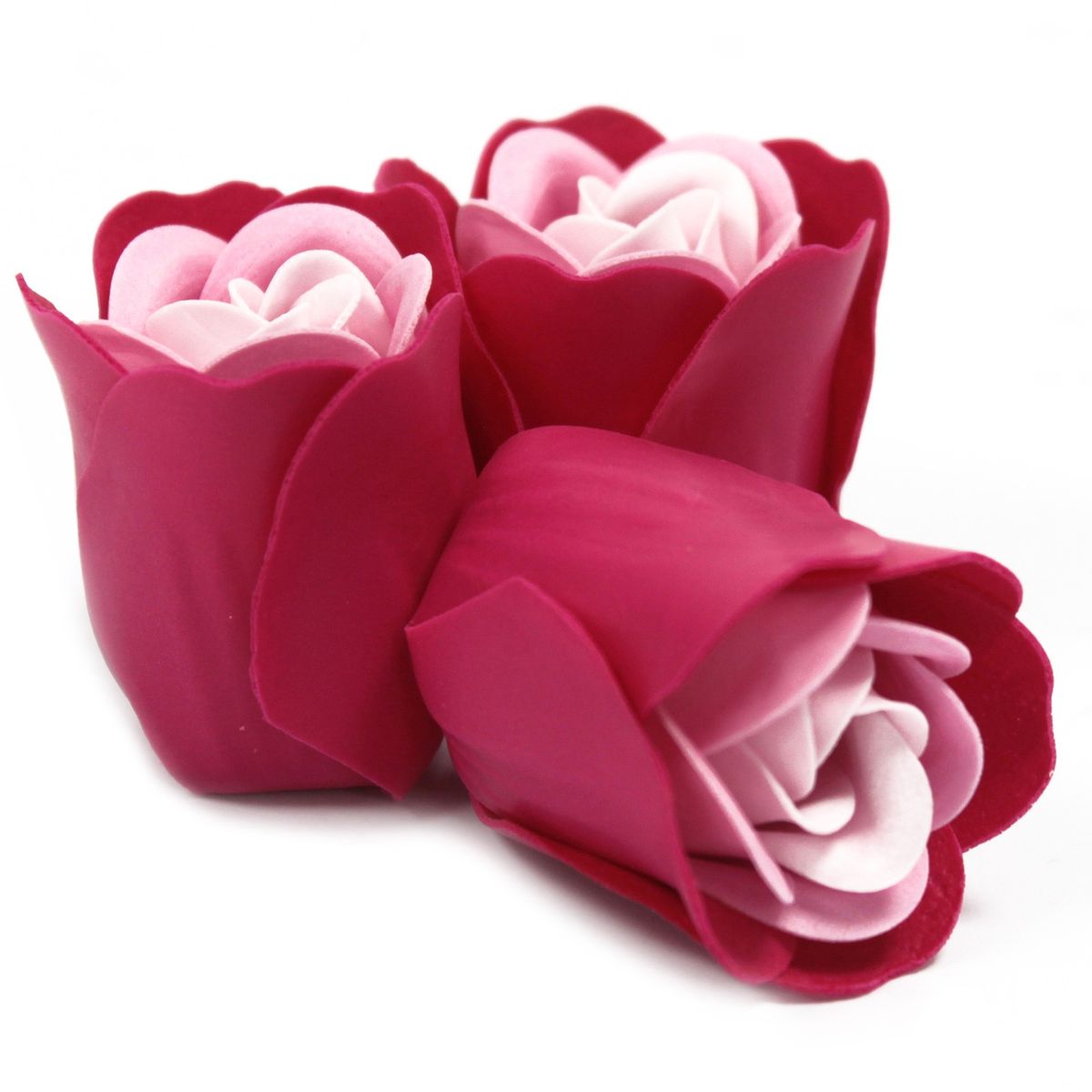 Soap Flower Heart Box – Pink Roses, Set of 3