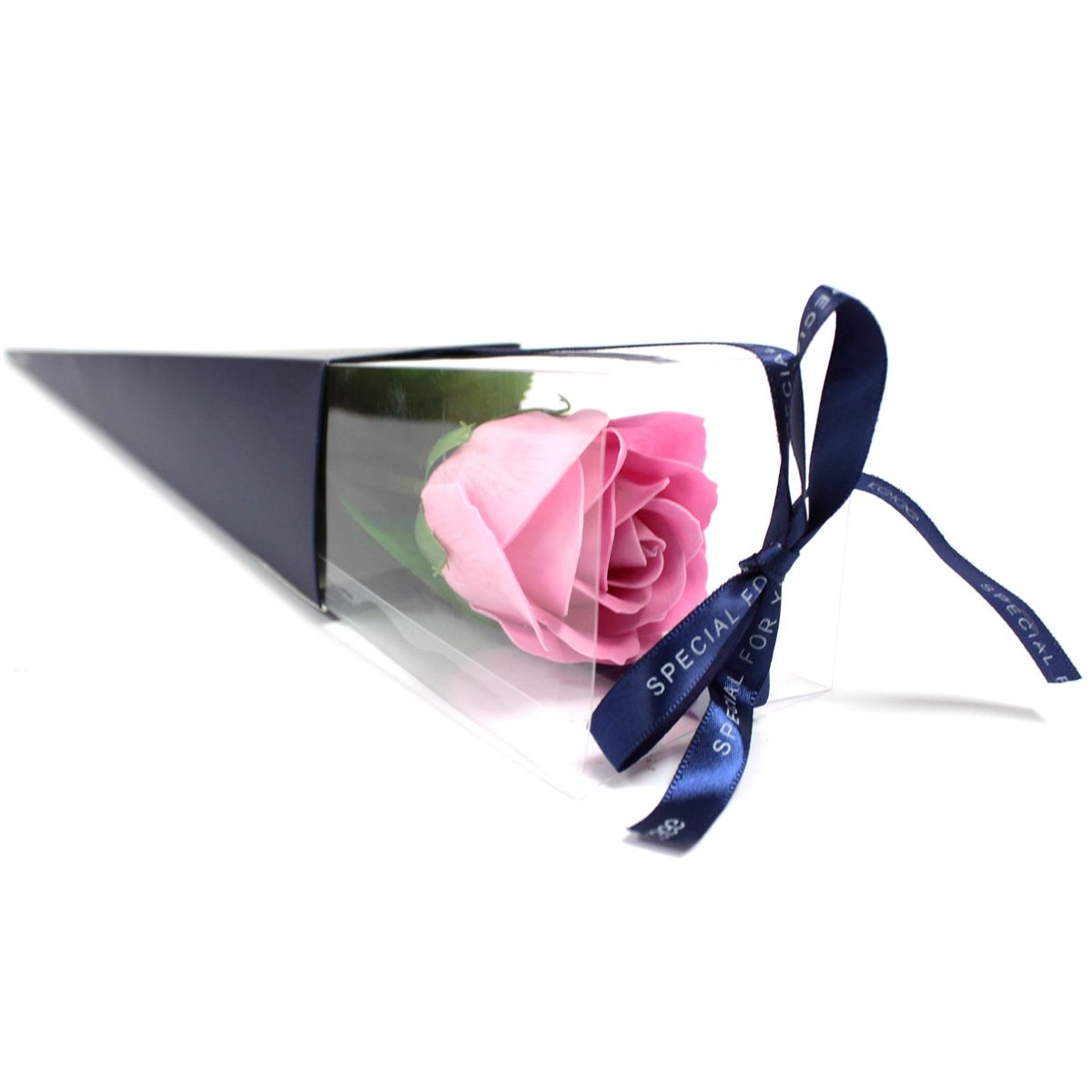 Single Rose Soap Flower – Pink