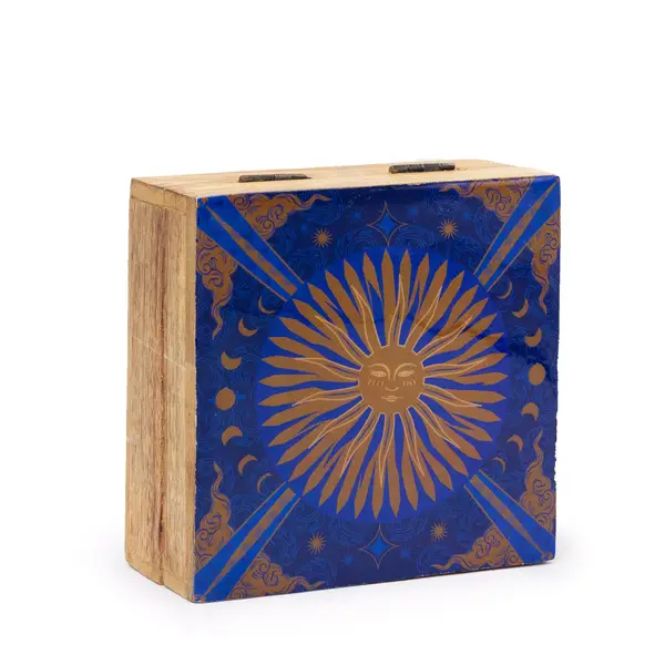 Hop Hare Medium Enamelled Square Box – The Sun