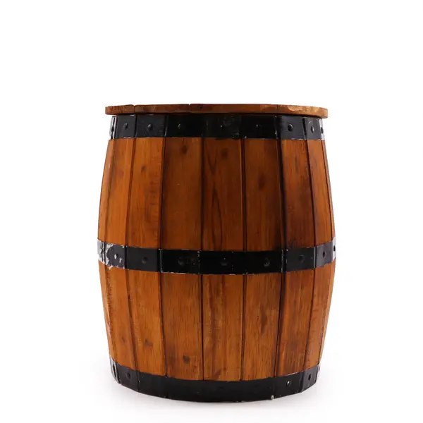 Beer Barrel Stool – Natural Wood, 38x32cm