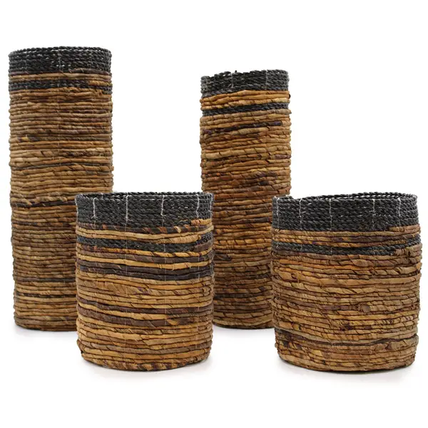 Banana Leaf Set – 2 Vases & 2 Bins