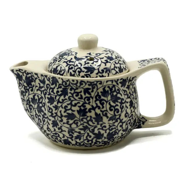 Small Herbal Teapot – Blue Pattern