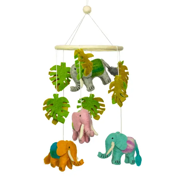 Handmade Felt Mobile – Elephant