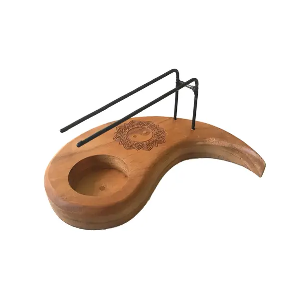 Teardrop Palo Santo Heater – Teak Wood, Yin & Yang Design