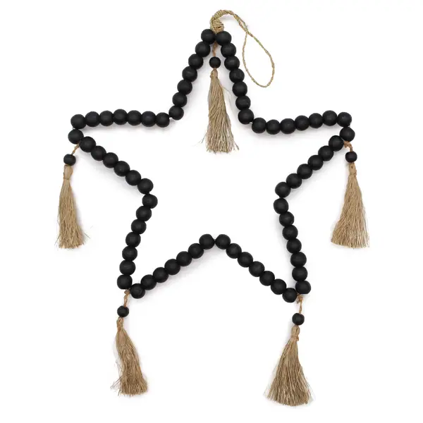 Raffia Bead Star Hanging Mobile – Large, 58x38cm