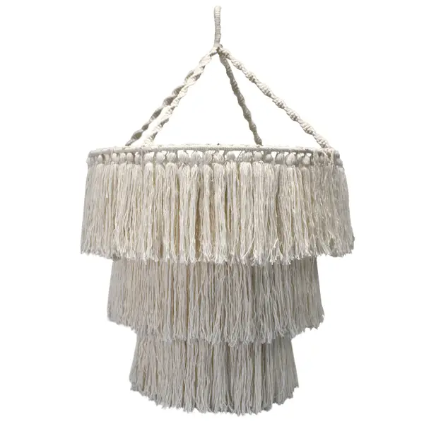 Macrame Soft Chandelier Shade – Natural
