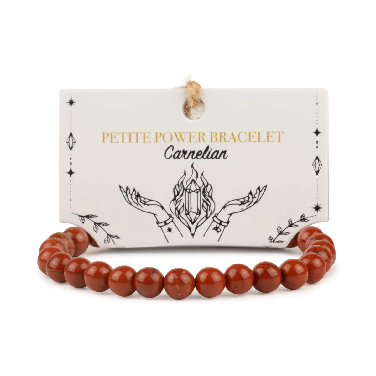 Carnelian Petite Power Bracelet – 6mm Beads, 17cm