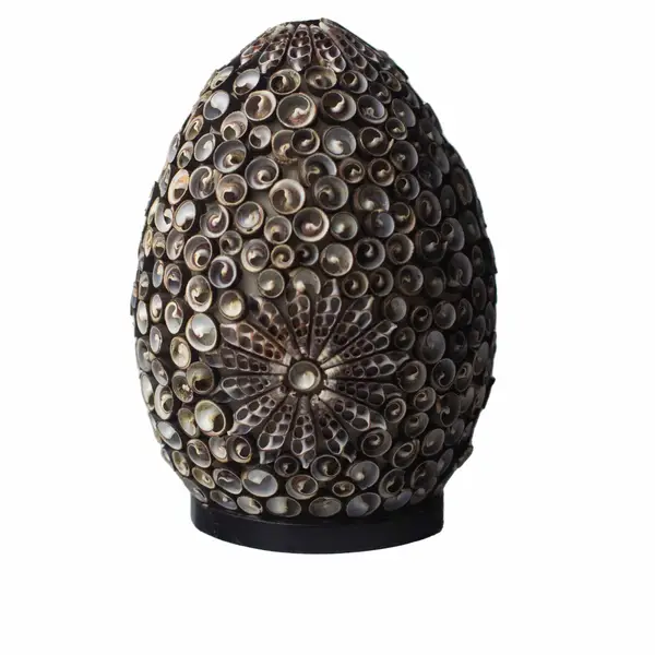 Boho Sea Shell Lamp – Chocolate Twist Oval, 20cm