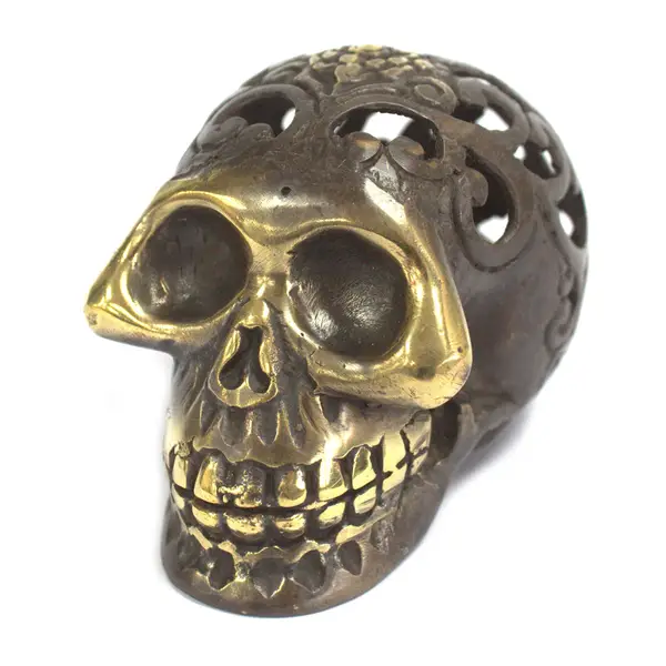 Vintage Brass Skull – Medium