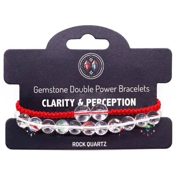 Gemstone Double Power Bracelet – Rock Quartz