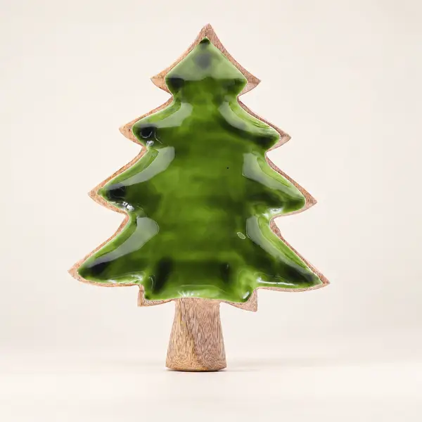 Lost in the Forest Enamel Tree Wooden Bowl – 25 x 19cm