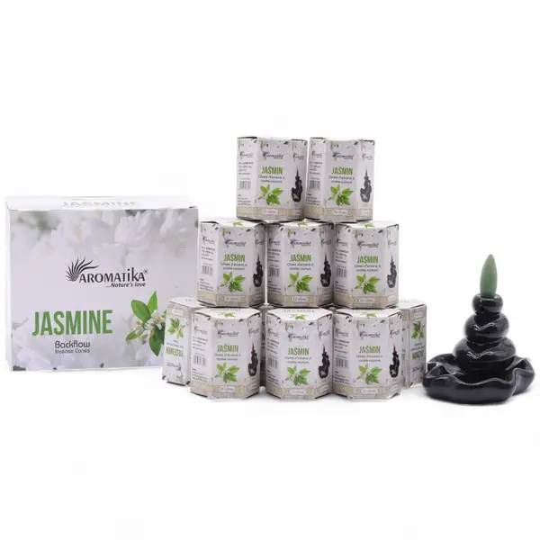 Aromatika Masala Backflow Cones – Jasmine, Pack of 10